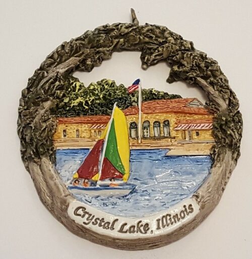Crystal Lake Sailboat ornament